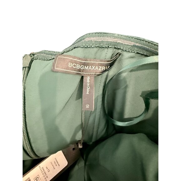 BCBGMaxazria Velvet Bustier Dress in Pine NWT - Size 12 - Picture 4 of 8